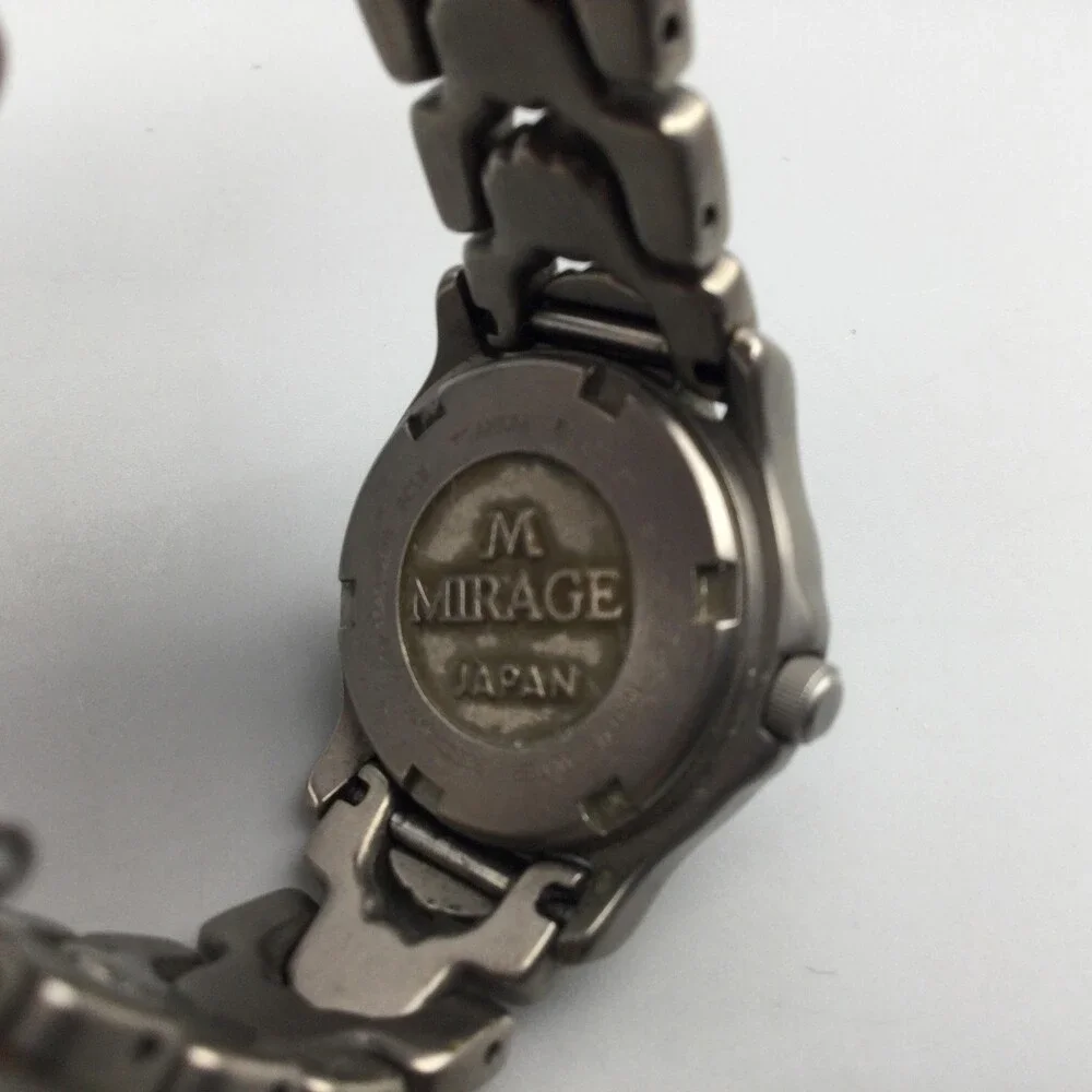 Mirage Womens Watch 25mm Black Flag Dial Diver Stainless Date New Battery 5.5